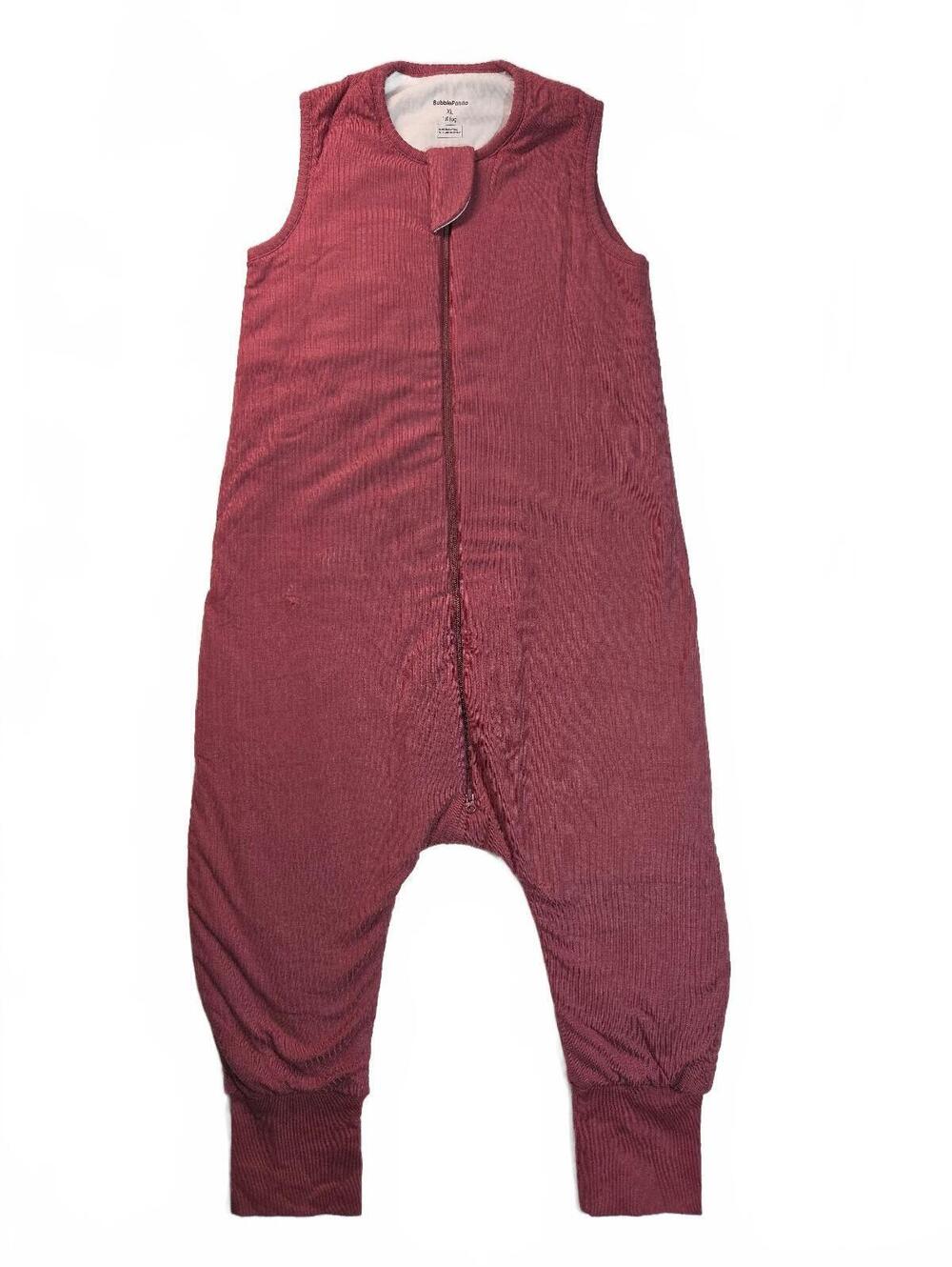 BubblePanda Kids XL Sleeveless Sleep Sack Romper in Burgundy